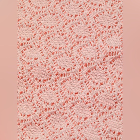 Rachel Comey Bassi Lightweight Open-Knit Pima Cotton Sweater Top XS‎ Pastel Pink - Picture 9 of 11